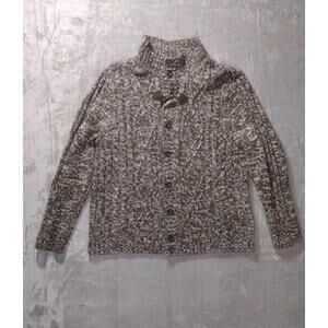 Haggar Cardigan Sweater Mens XL Knit Brown Cottage Core Academia Old Money